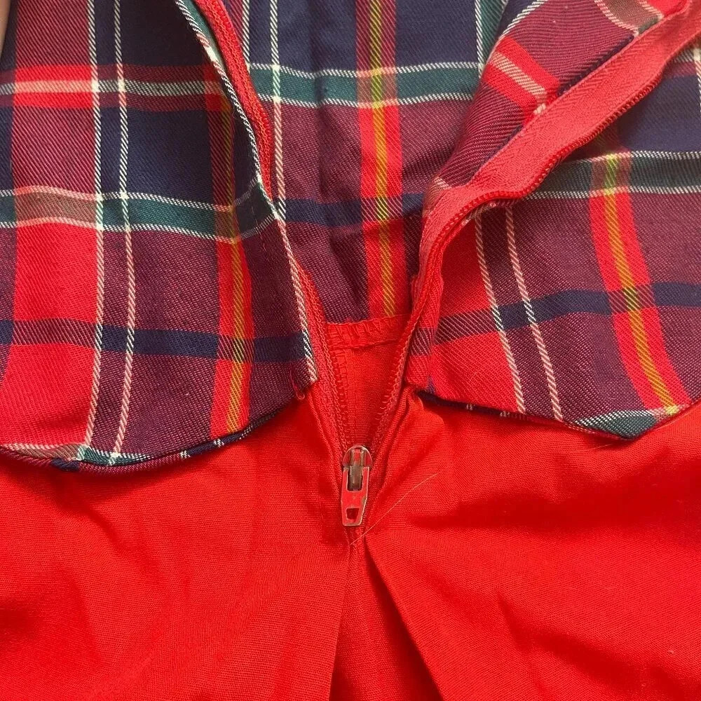 Children: Girls plaid romper/skort, Sears brand 6 - Vintage - Picture 6 of 12